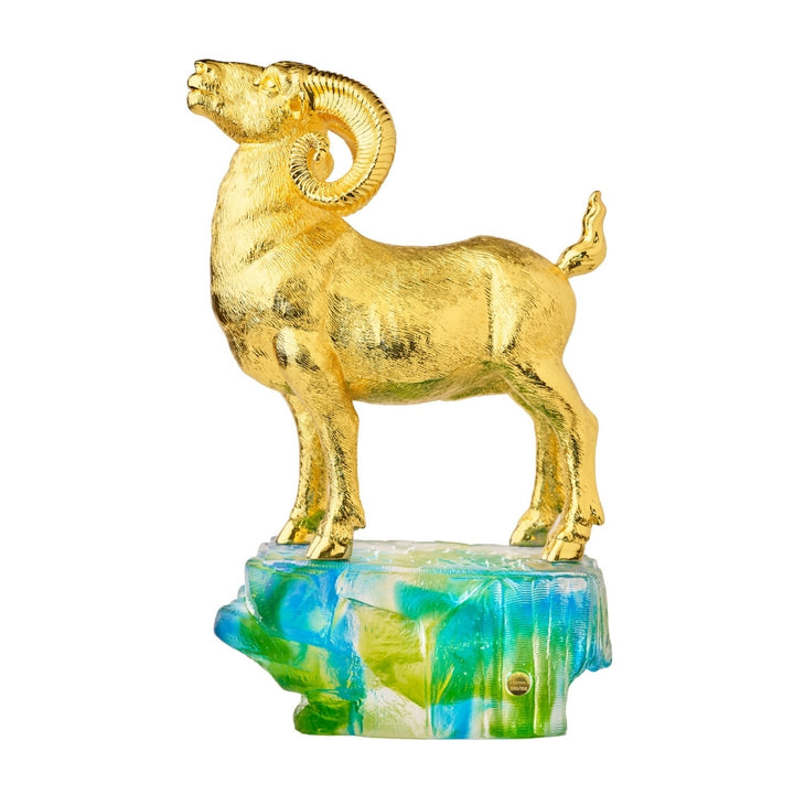 RISIS RISING ARGALI ON GREEN LIU LI in 24K Gold