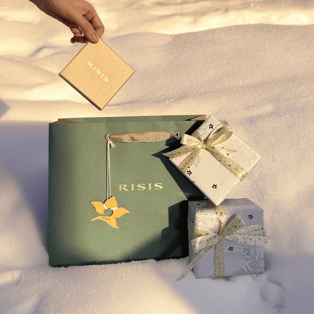 Complimentary Festive Gift Wrap + Ribbons + Signature charm