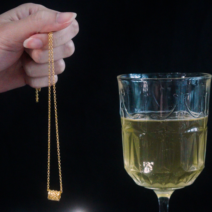 Peranakan Relic - Lattice Necklace in Gold