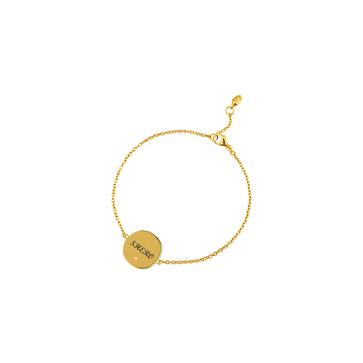 RISIS Athena Pendant Bracelet, Encapsulated in 18K Gold with White Topaz