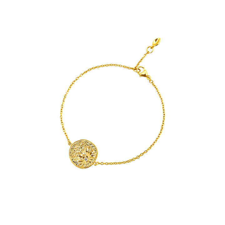 RISIS Athena Pendant Bracelet, Encapsulated in 18K Gold with White Topaz