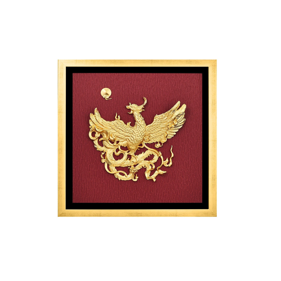 RISIS Majestic Phoenix Frame Encapsulated in 24K Swiss Gold on a designer frame