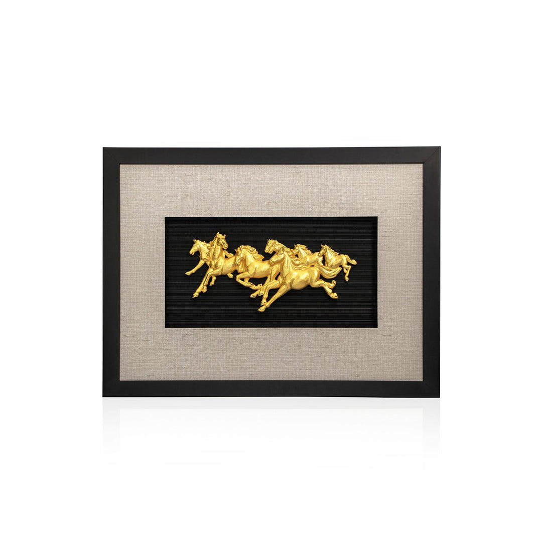 RISIS Paramount Horses Frame V, encapsulated in 24K Swiss Gold in a Designer Frame