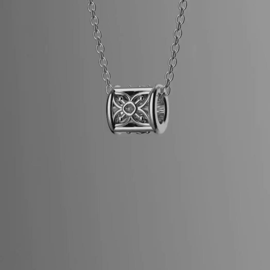 RISIS Peranakan Relic Necklace in 24K Gold and Rhodium