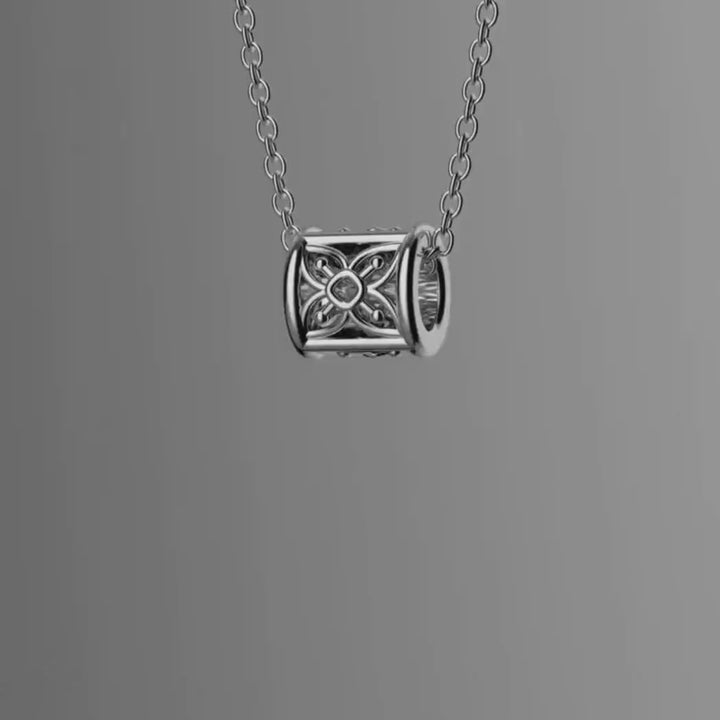 RISIS Peranakan Relic Necklace in 24K Gold and Rhodium