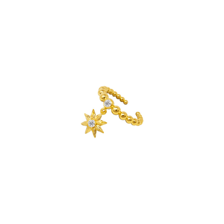 RISIS Starry Anise Versa Ring in Gold, 925 Silver encapsulated in 18K Gold with Cubic Zirconia
