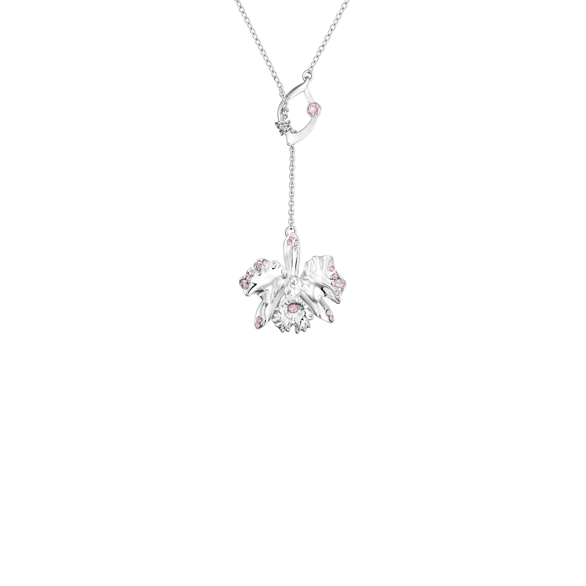 Dazzle With Orchids Necklace - Cattleya Inspired Orchid with Light Rose (Oct)