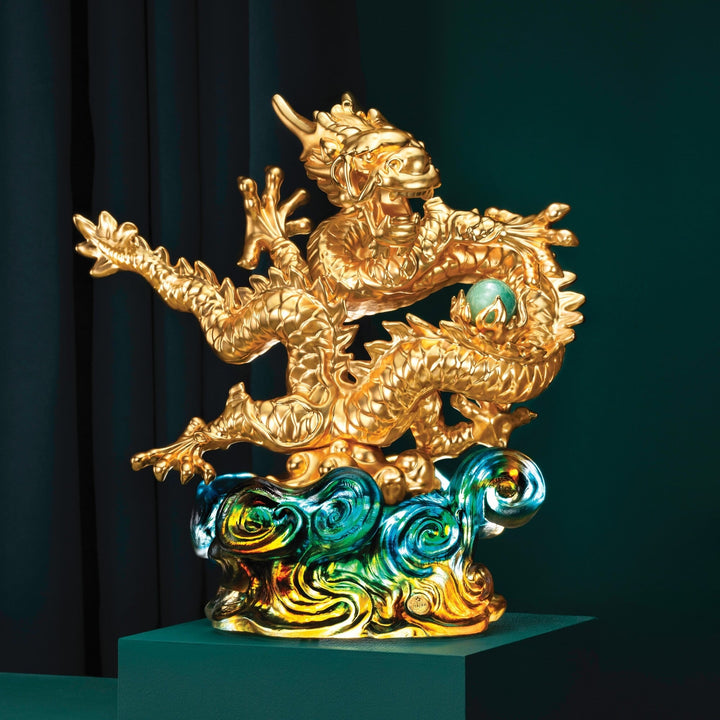 The Imperial Dragon on Blue Liu Li - - RISIS