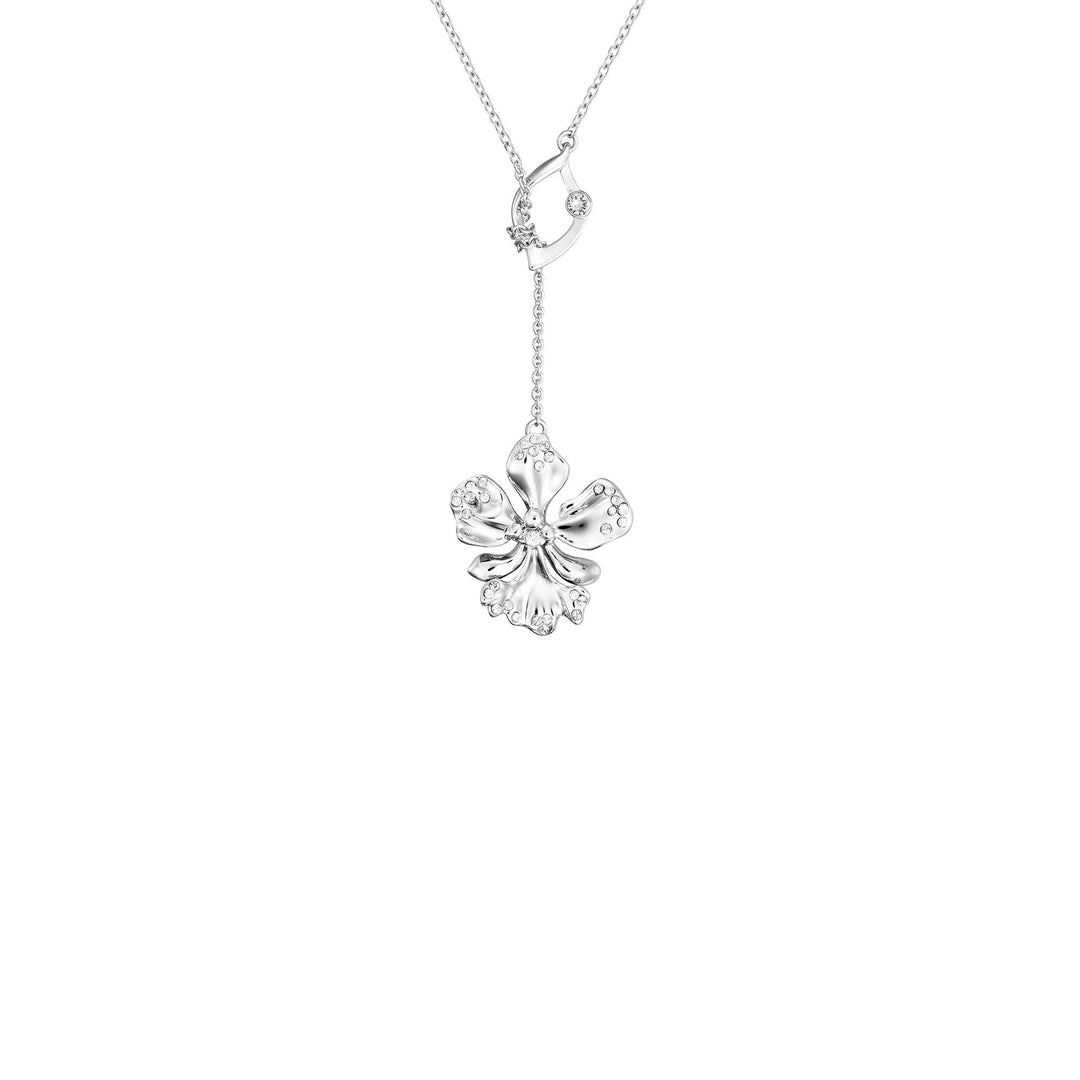 Dazzle With Orchids Necklace - Odontglossum Inspired Orchid with Moonlight Crystal (Apr)