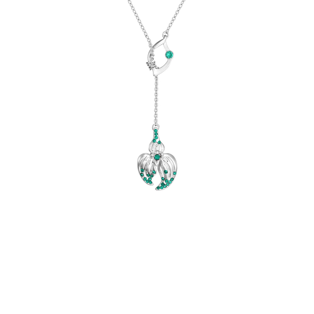 Dazzle With Orchids Necklace - Masdevallia Inspired Orchid with Emerald (May)