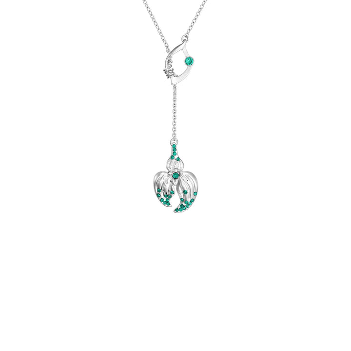 Dazzle With Orchids Necklace - Masdevallia Inspired Orchid with Emerald (May) - - RISIS