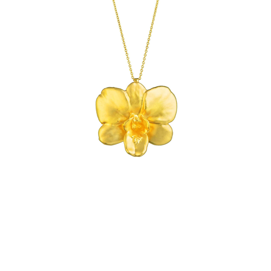 Dendrobium Pinky Orchid Necklace (G) - - RISIS