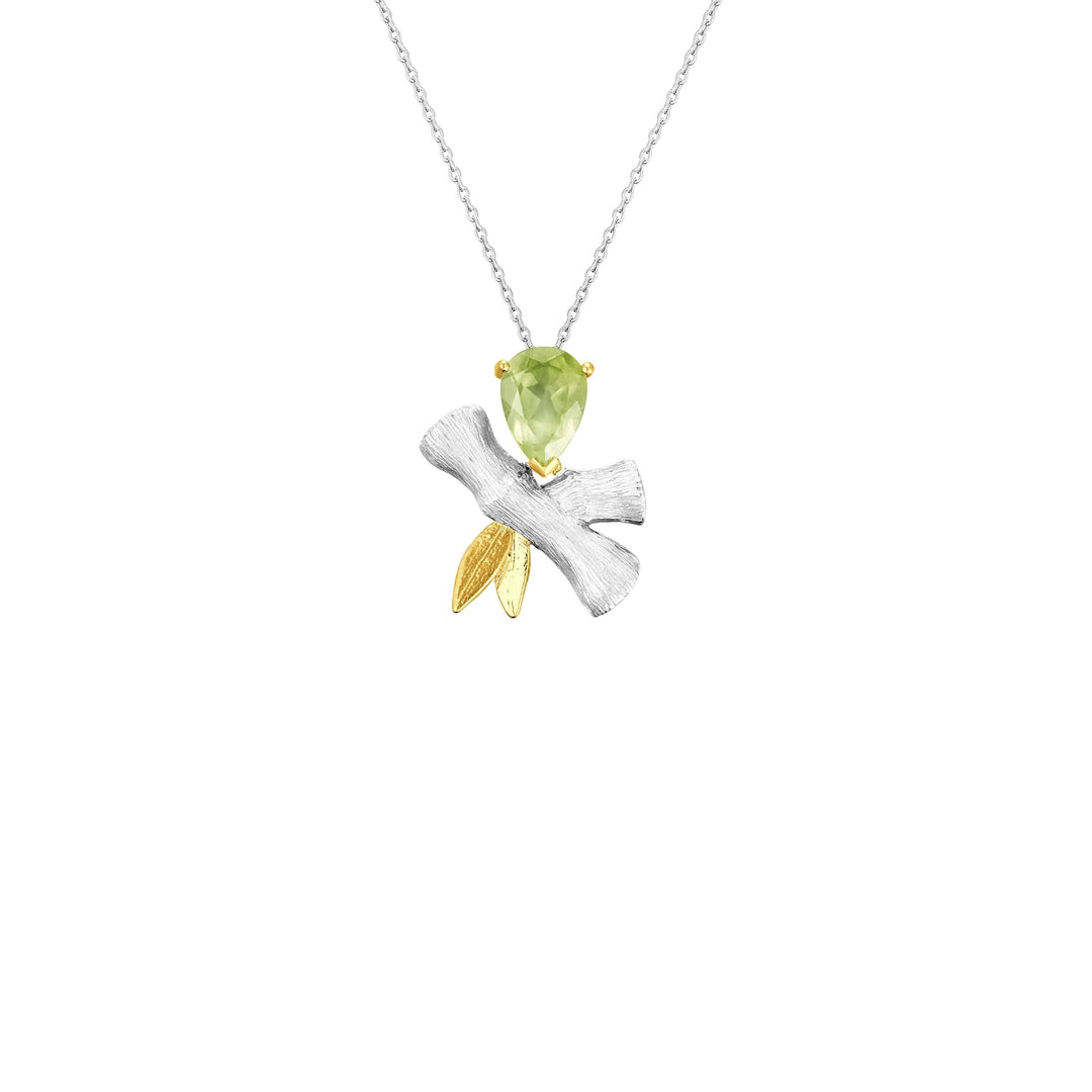 Bamboo Necklace with Peridot (BI V1)