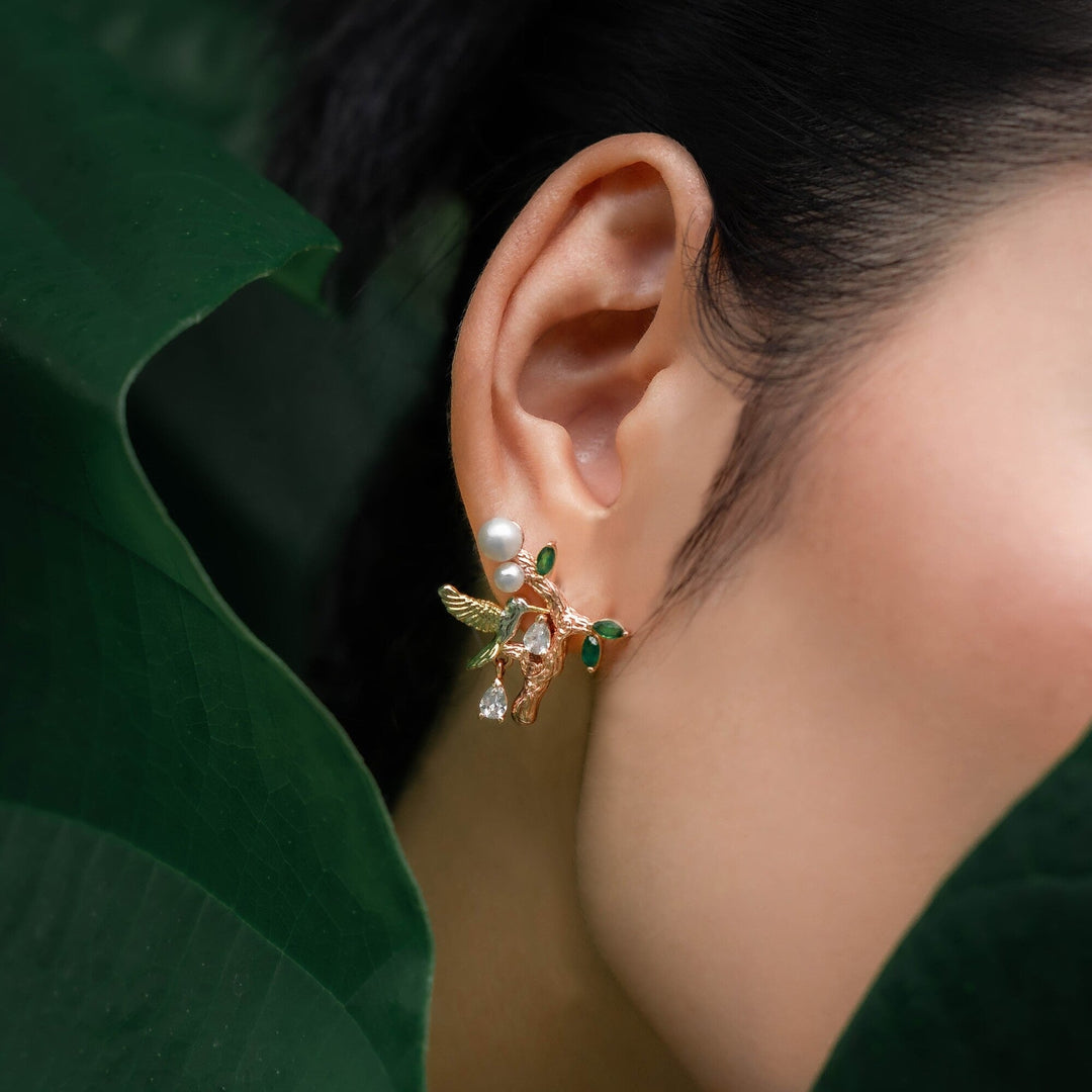 Enchanted Mangrovia Bird Earrings - - RISIS