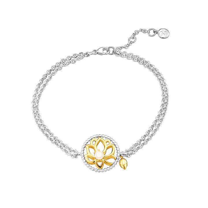 Lotus Satori Bracelet with Rose Quartz - - RISIS