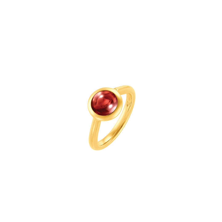 Peranakan Jewel Ring with Red Garnet - - RISIS