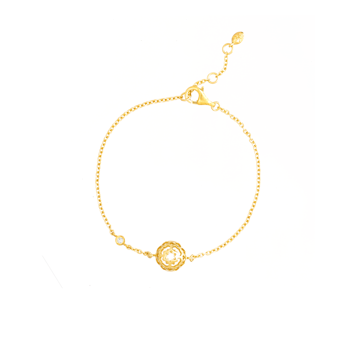 Peranakan Spheres Bracelet with White Topaz (G)