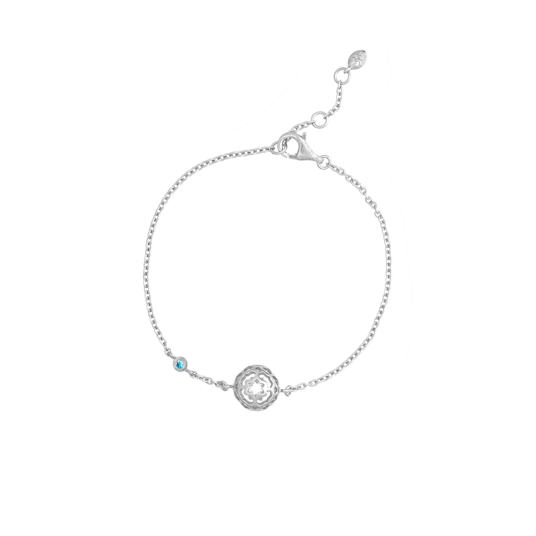 Peranakan Spheres Bracelet with Blue Topaz (RH)
