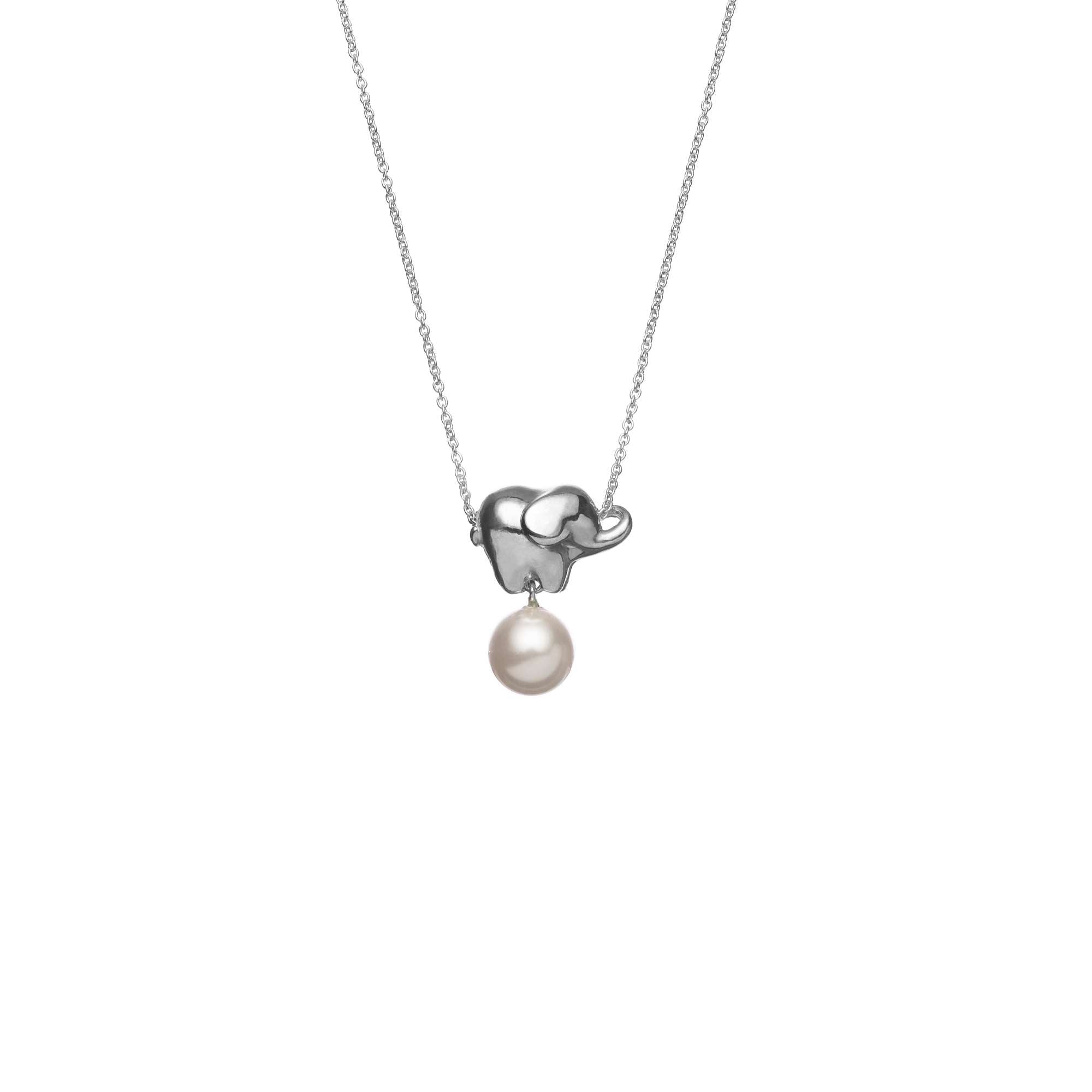 Baby Elephant Pearl Necklace (Creamrose)