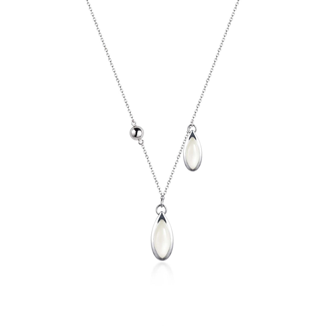 Moonlight Dance Long Necklace with Moonstone - - RISIS