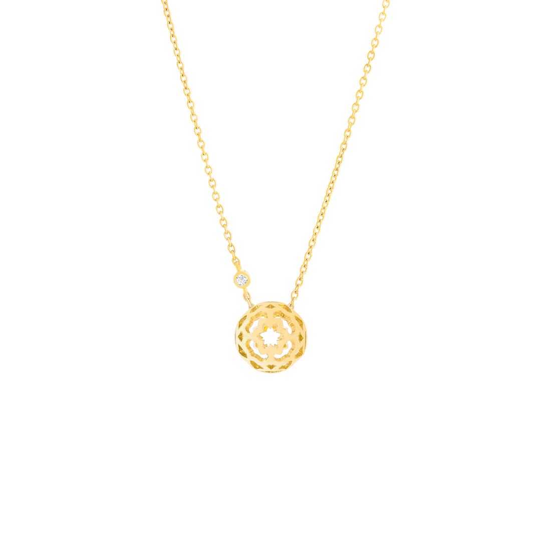 Peranakan Spheres Small Necklace with White Topaz (G) - - RISIS