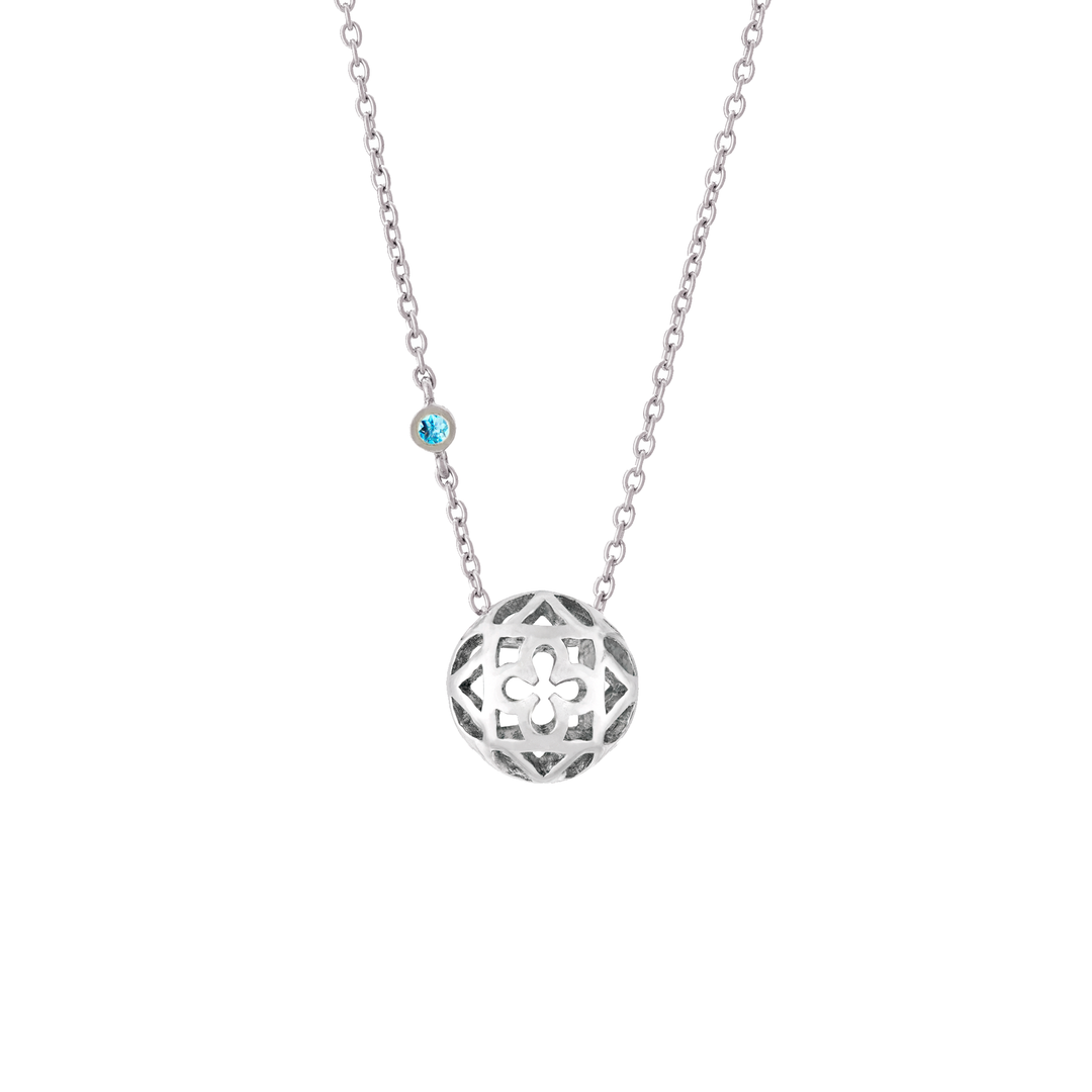Peranakan Spheres Large Necklace with Blue Topaz (RH)