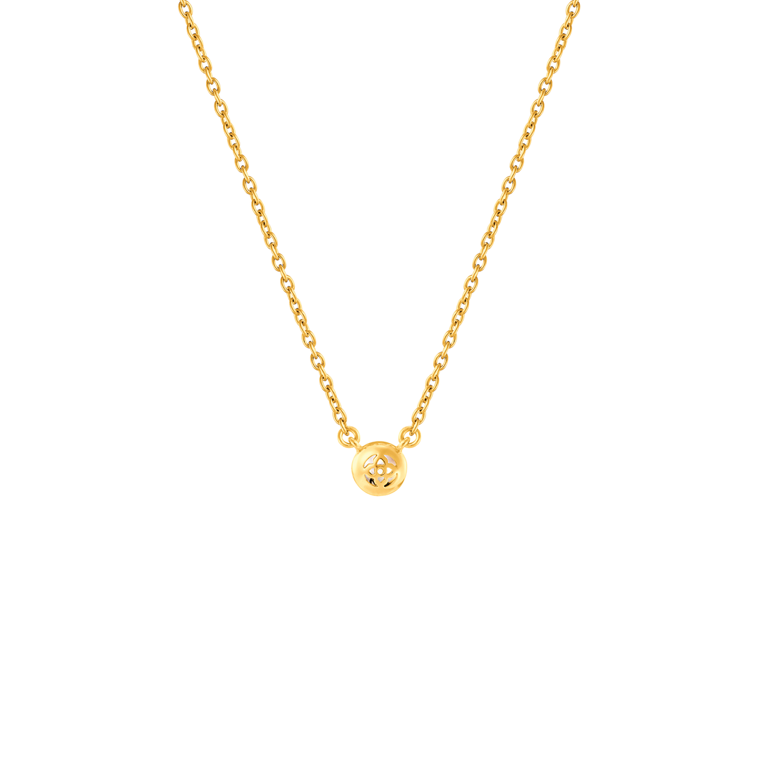 Peranakan Jewel Necklace with Moonstone - 18K Yellow Gold - RISIS