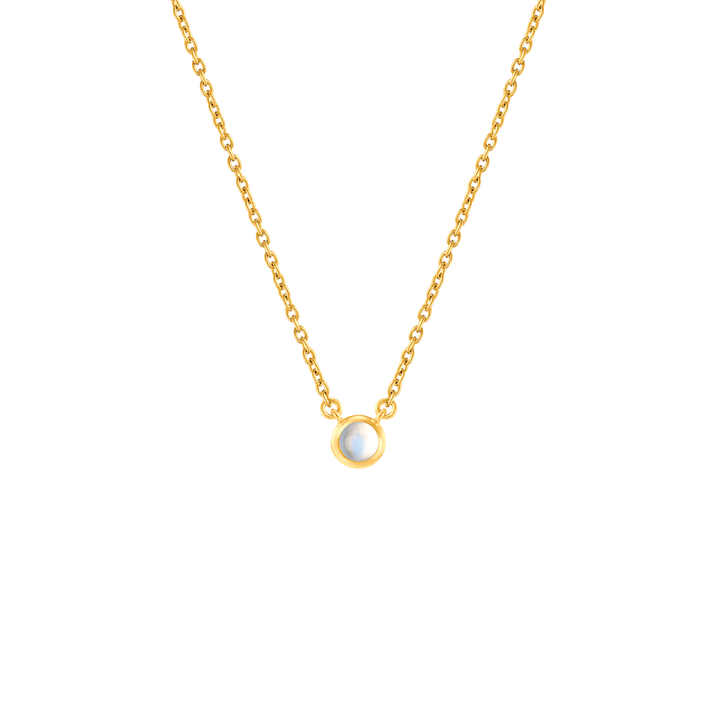 Peranakan Jewel Necklace with Moonstone - 18K Yellow Gold - RISIS