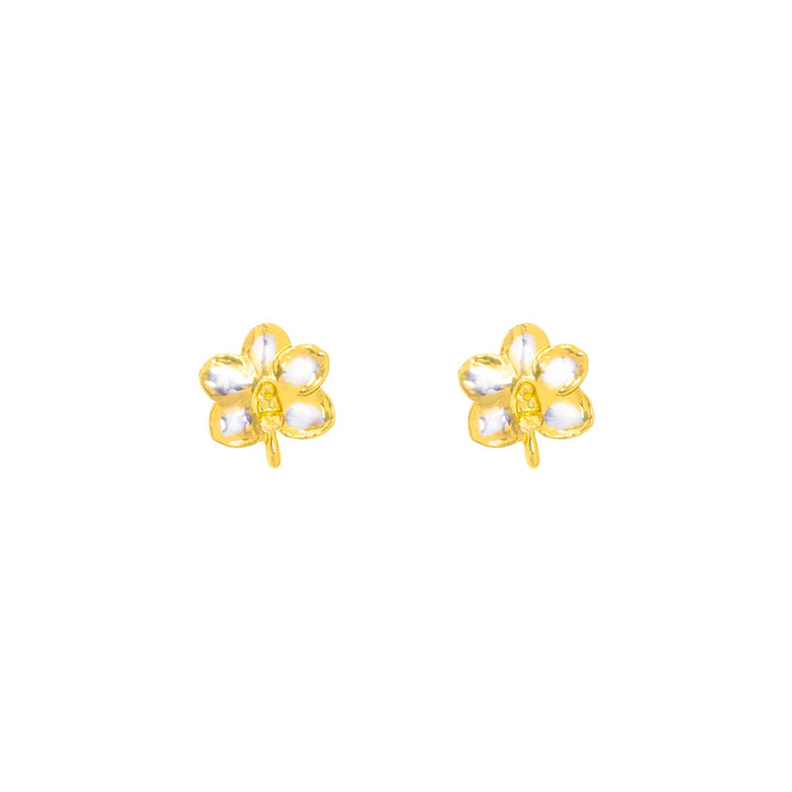 Ascocenda Sagarik Gold Orchid Earrings (P)