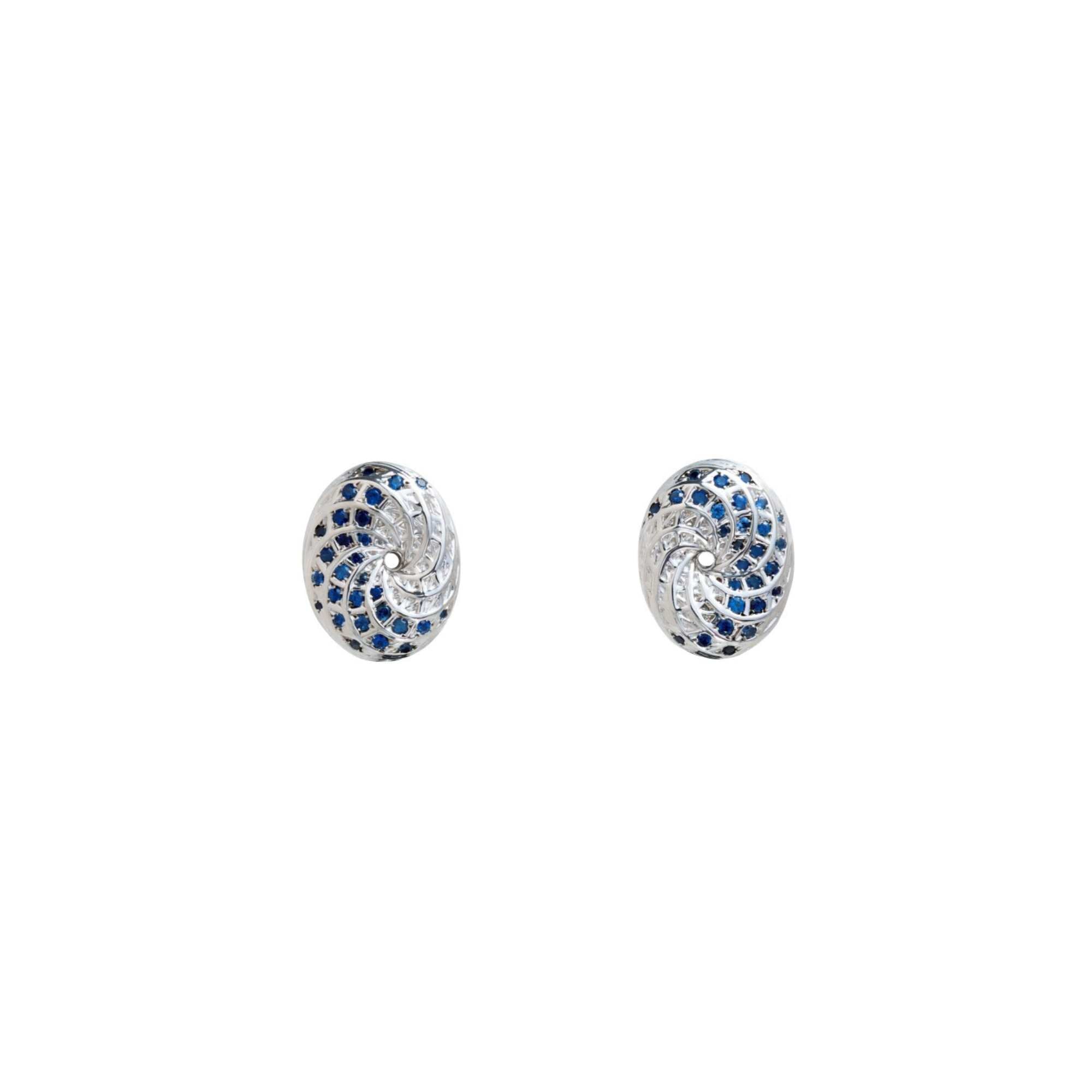 Jewel Earrings with Blue Sapphire - Risis.com