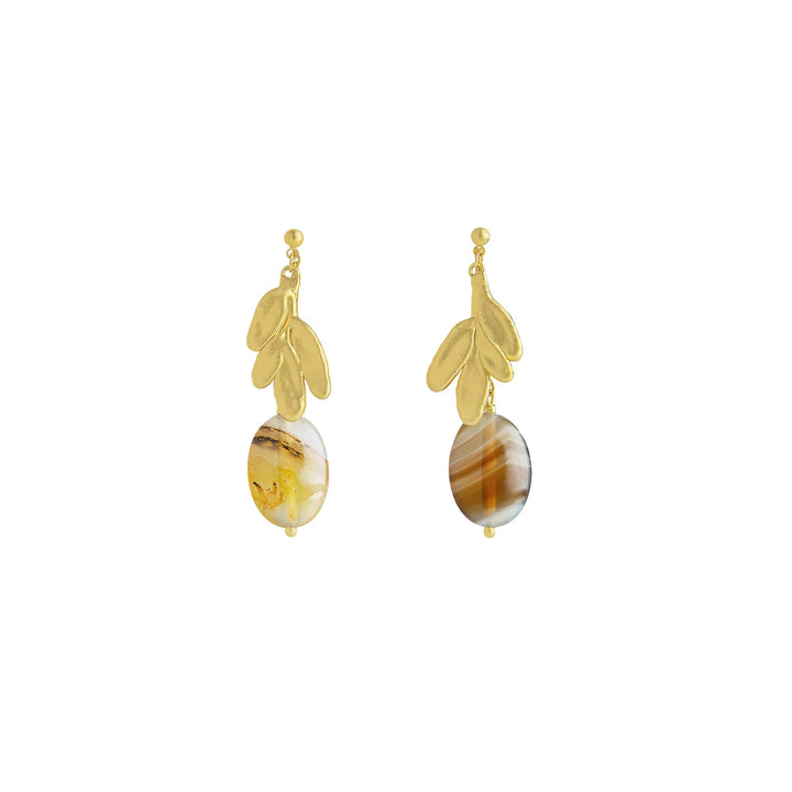 Rue of Grace Earrings with Montana Agate - - RISIS