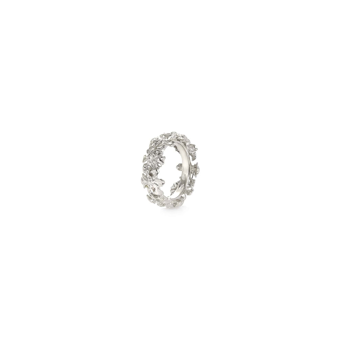 Floral Ring Band Ring - - RISIS