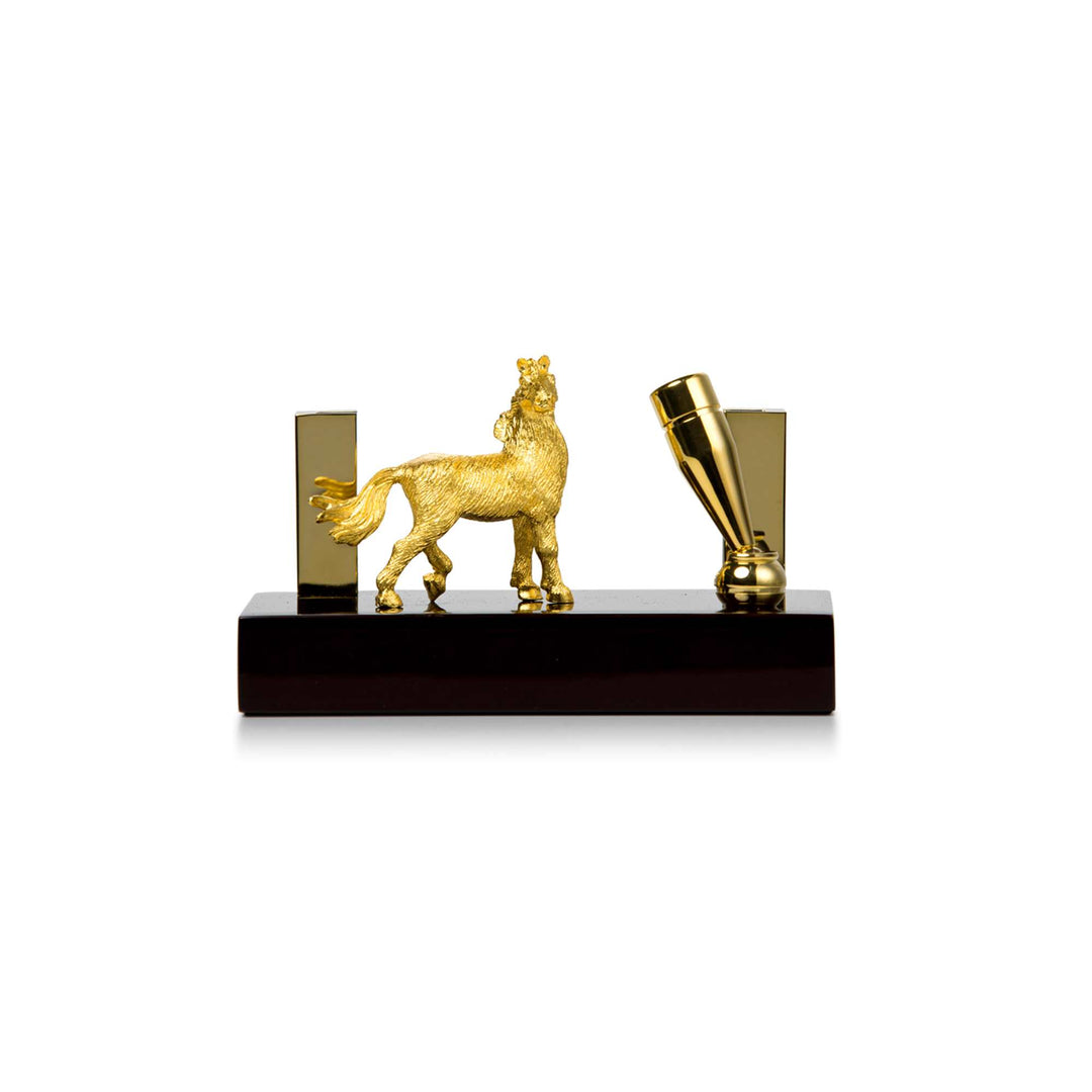 Noble Horse Figurine Pen and Name Card Holder with Base - - RISIS