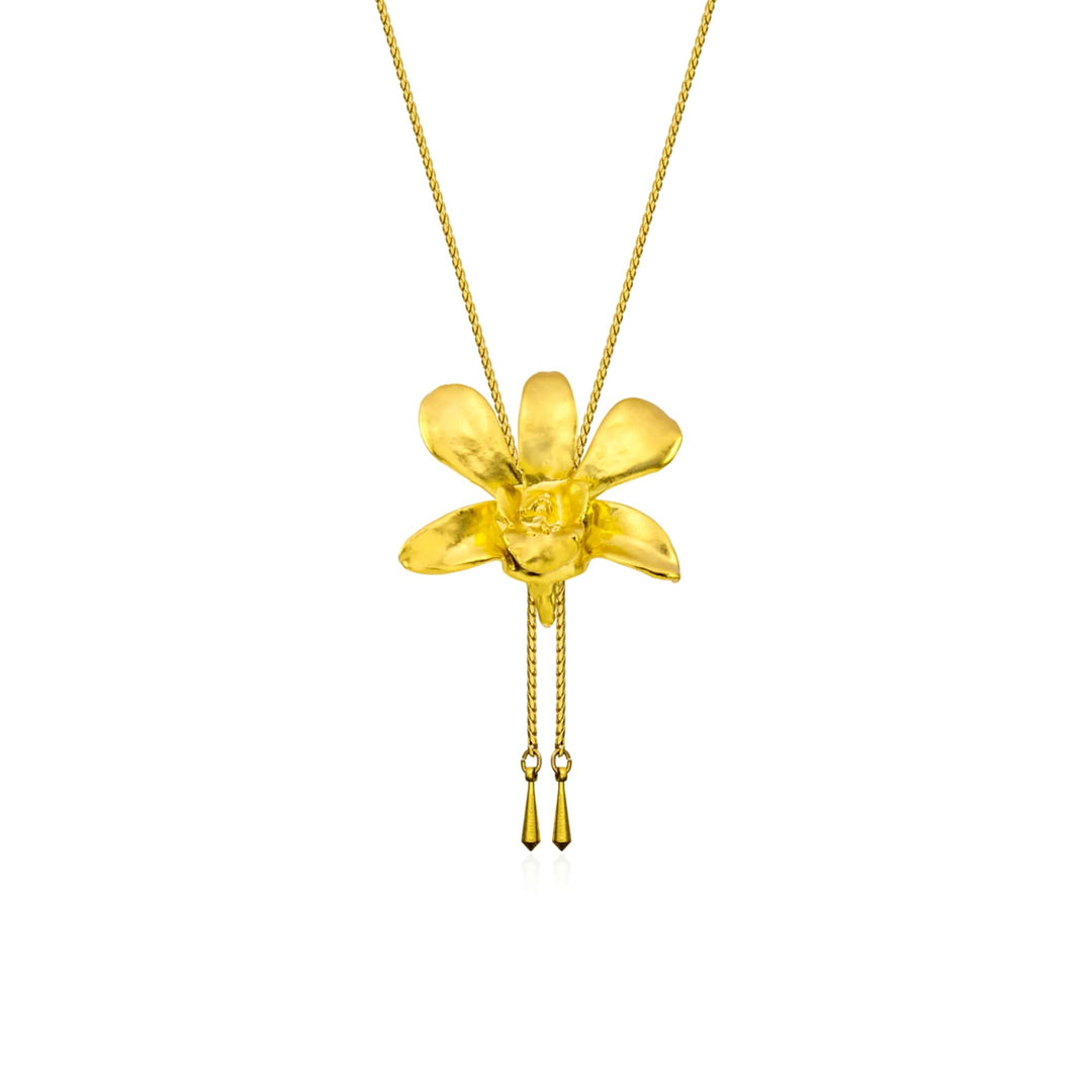 Dendrobium Li Min Eng Orchid Slider Necklace (G)