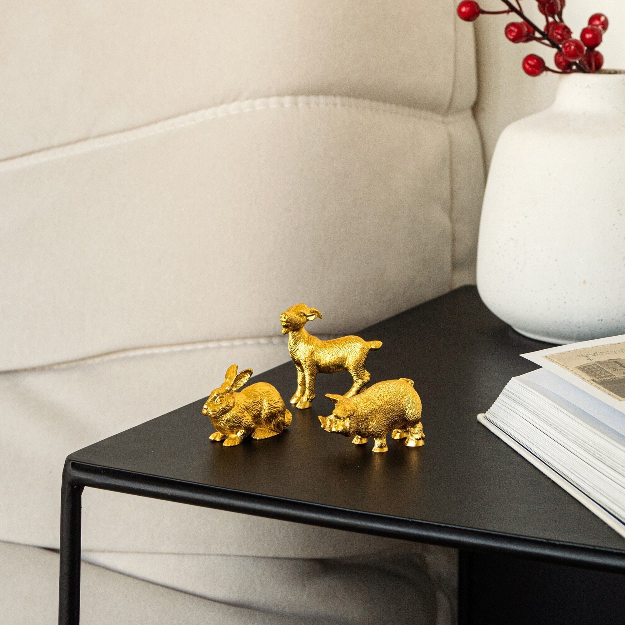 Zodiac Goat Figurine in 24K Yellow Gold – RISIS